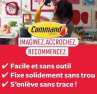 Languette adhésive Accroches Tableaux Command