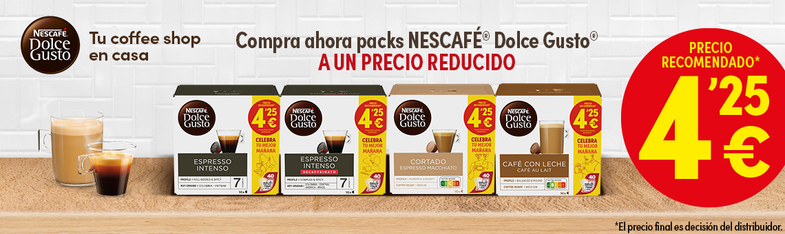 Nestle - Dolce Gusto - header cat desktop - cacao, cafe, infusiones - 01/05 - 25/06 - 46726-