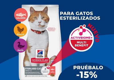 Comprar Hill's Science Plan para gatos esterilizados con un -15% de descuento