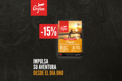 sobre ORIJEN, alimentación natural para cachorros.