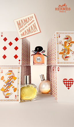 Banni&egrave;re publicitaire pour Herm&egrave;s avec image du produit et bouton Acheter maintenant.