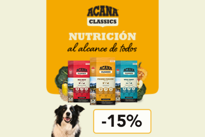 obre ACANA, alimentaci&oacute;n natural para perros.