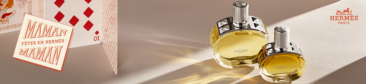 Banni&egrave;re publicitaire pour Herm&egrave;s avec image du produit et bouton Acheter maintenant.