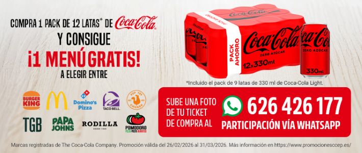 B [64274] - Coca Cola - QSR - BANNER CAT HEADER - L2 Aperitivos y frutos secos  - 18.03 a 31.03 - [AHORRAMAS] - $250.04$