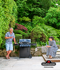 Barbecue charbon de bois et gaz Napoleon