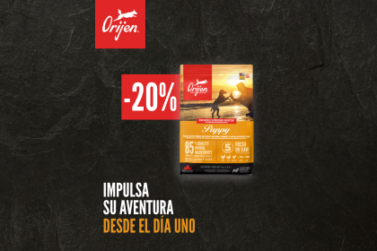 sobre ORIJEN, alimentaci&oacute;n natural para cachorros.