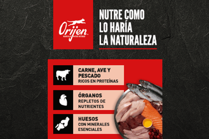 sobre ORIJEN, alimentación natural para perros.