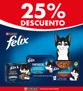 Al ejecutar la llamada a la acción será redirigido a la página de Felix de Purina en la web de Kiwoko.