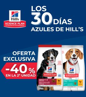 Botón para comprar ahora los productos de la marca Hill's Science Plan a un precio especial por la actividad Los 30 días azules de Hill's.