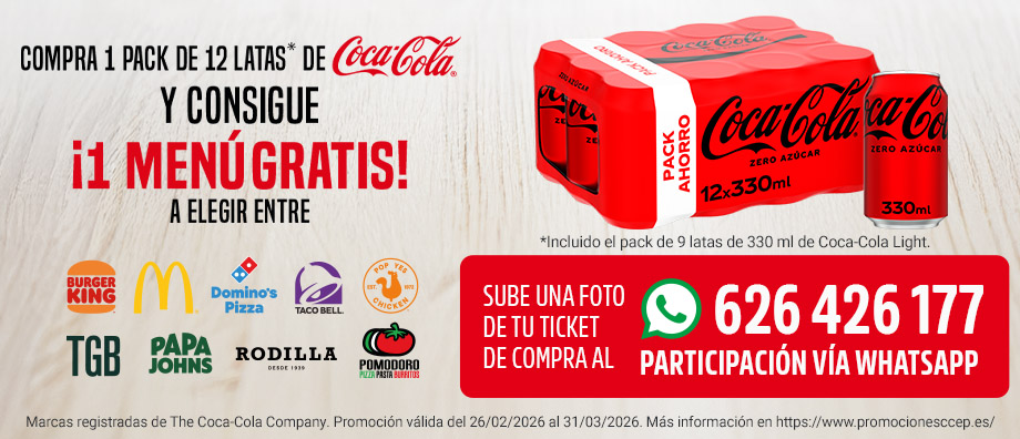B [65181] - Coca Cola - QSR - BANNER HOME DEFAULT - Standard Ahorramas - 18.03 a 31.03 - [AHORRAMAS] - $750$