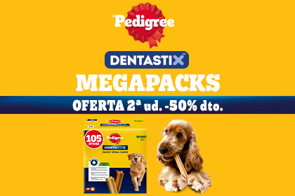 Oferta de snack dentales para perro marca Dentastix