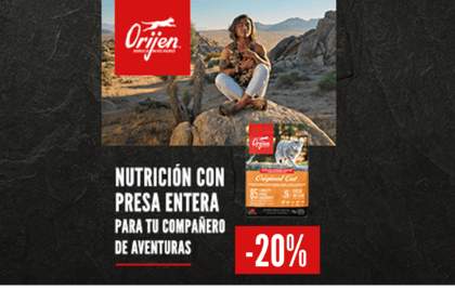 🖤Black Friday: 20% de descuento en productos para gatos ORIJEN