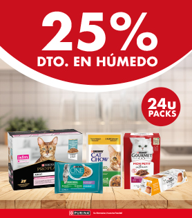 Al ejecutar la llamada a la acción será redirigido a la página de Comida Húmeda de gatos de Purina en la web de Tiendanimal.