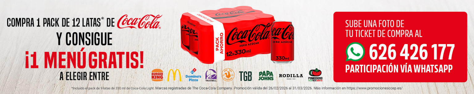 B [64274] - Coca Cola - QSR - BANNER CAT HEADER - L2 Aperitivos y frutos secos  - 18.03 a 31.03 - [AHORRAMAS] - $250.04$