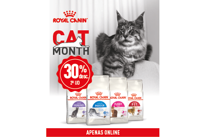 Ver produtos Royal Canin para gatos inclu&iacute;dos na promo&ccedil;&atilde;o de segunda unidade com 30% de desconto.
