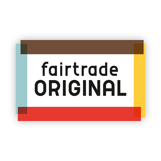 Fairtrade Advertisement showing rice nudel with logo.