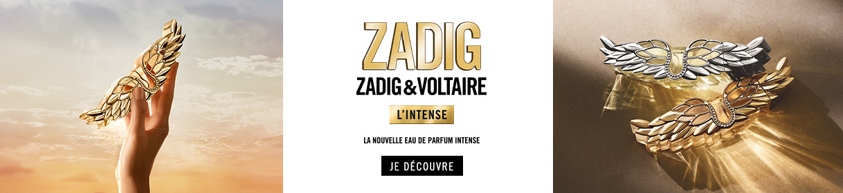 Banni&egrave;re publicitaire pour Zadig & Voltaire avec image du produit et bouton Acheter maintenant